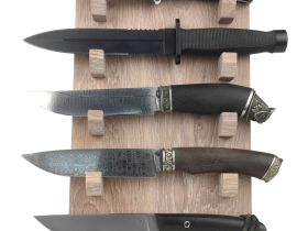 Подставка для коллекции из 5-ти ножей Woodinhome HKS0205OW, дуб