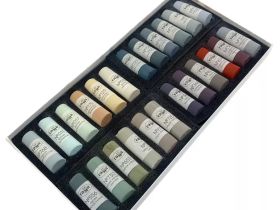 Набор пастели сухая Гамма, 24 серых цвета, картон.упак.