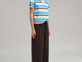 Легкие брюки-палаццо с эластичным поясом