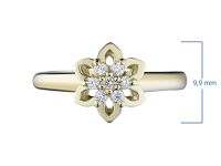 Классическое кольцо из желтого золота с бриллиантами э0301кц10175600