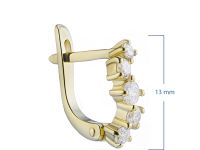Серьги из желтого золота с бриллиантами э0301сг10172900