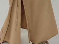 Асимметричная юбка с драпировкой, Бежевый