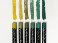 Набор масляной пастели профессиональной Малевичъ 6 шт, зеленые оттенки