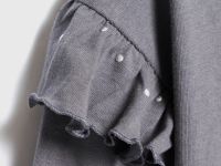 Лонгслив со стразами для девочек, Серый