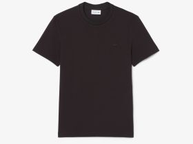 Мужская футболка Lacoste с воротником в полоску из эластичного хлопка