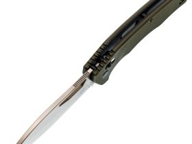 Складной нож Obertech ns-01 Drop point satin, сталь VG-10, рукоять G10, олива