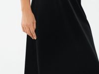 Бархатная юбка миди, Черный