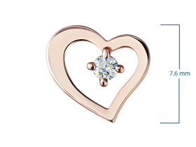 Подвеска из красного золота с бриллиантом э0201пд02130700