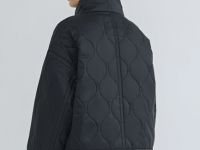 Стёганая утеплённая куртка с воротником-стойкой, Черный