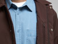 Утепленная куртка с отложным воротником