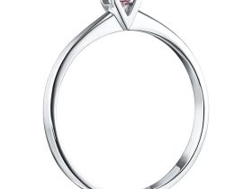 Классическое кольцо из белого золота э0912кц04091200_pink