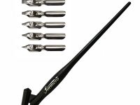 Набор плоских перьев "FORMERO" 5 шт. с пласт. держателем для наклонного шрифта с косым креплением, в