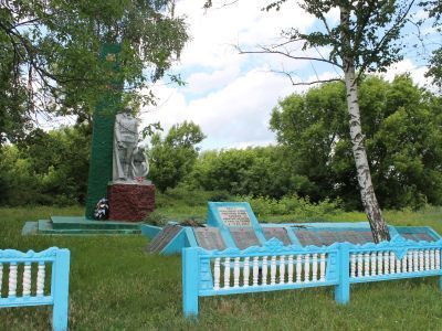 Братская могила советских воинов, погибших в боях с фашистскими захватчиками в 1943 году. Захоронено 114 человек, имена установлены. Скульптура советского воина