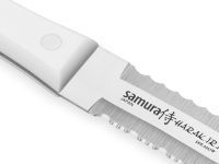Набор из 3-х кухонных ножей (универсальный, для замороженных продуктов, шеф) Samura "Harakiri" (SHR-0230W) White, сталь AUS-8, рукоять ABS-пластик