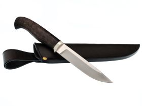 Шкуросъёмный нож Финка, сталь N690, рукоять карельская береза