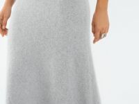 Трикотажная юбка А-силуэта из ангоры, Серый