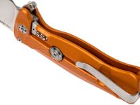 Нож складной LionSteel SR22A OS Mini, сталь Uddeholm Sleipner® Satin Finish, рукоять алюминий (Solid®), оранжевый