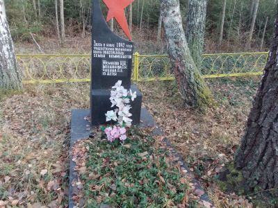 Могила расстрелянных фашистами членов семей коммунистов района тт.Шамаева, Микшанова, Чикина