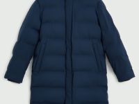 Утепленное пальто с воротником-стойкой