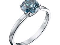 Помолвочное кольцо из белого золота с бриллиантом э4001кц10161700