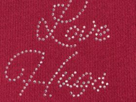 Свитшот с аппликацией и воланами для девочек, Красный