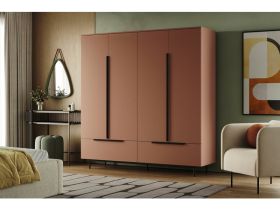 Распашной шкаф Квелен 4-192x200 Терракотовый