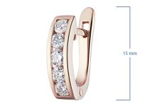 Серьги из красного золота с бриллиантами э0201сг05102300