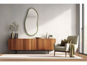 Зеркало настенное Эйдис Оливковый 45x90