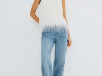 Топ с пушистой фактурой, Белый