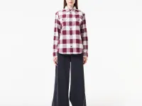 Женская хлопковая рубашка Lacoste в клетку