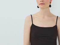 Укороченный топ на тонких бретелях, Коричневый