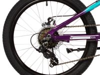 Детский велосипед Novatrack Katrina 20 Disc, год 2025, цвет Зеленый-Фиолетовый