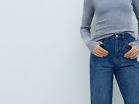 Широкие джинсы, Синий