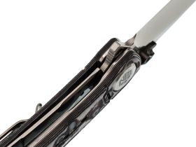 Складной нож Dr.Tech W3610MG, сталь 14C28N, рукоять микарта, Pattern Gray