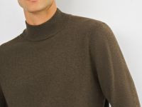 Базовый джемпер с воротником-стойкой, Коричневый