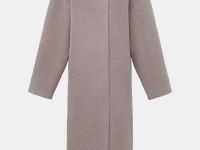 Однобортное пальто из шерсти и шелка