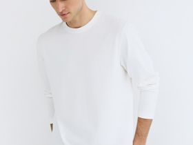 Футболка из плотного джерси с принтом, Белый