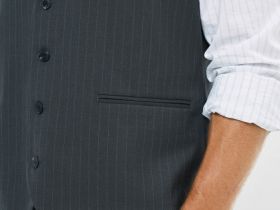 Жилет в полоску O'STIN x Яндекс Книги, Серый