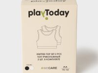 Топ трикотажный для девочек, 2 шт в комплекте