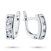 Серьги из белого золота с бриллиантами э0901сг01120300