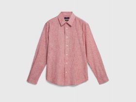 Рубашка изо льна с хлопком, Розовый