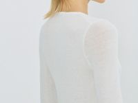 Джемпер с воротником на пуговицах, Белый