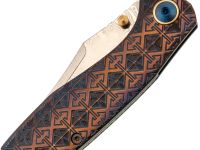 Складной нож Assassin knives Mini Rex, сталь Elmax/Damascus, рукоять титан
