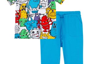 Комплект детский трикотажный для мальчиков: фуфайка (футболка), брюки