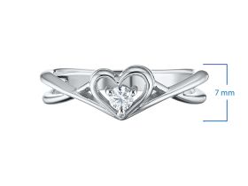 Классическое кольцо из белого золота с бриллиантом э0901кц04200817