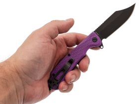 Складной нож Daggerr Powie Purple BW DL, сталь 8Cr14MoV, рукоять FRN