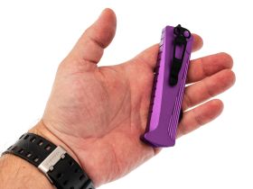 Автоматический нож Daggerr Кощей Purple, сталь D2, рукоять алюминий