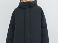 Утеплённая куртка с капюшоном, Черный