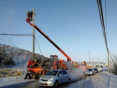 Энергетики восстановили электроснабжение жителей Мархи, прерванное ДТП