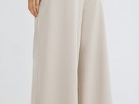 Широкие брюки с эластичным поясом, Бежевый